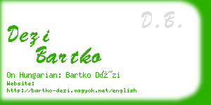 dezi bartko business card
